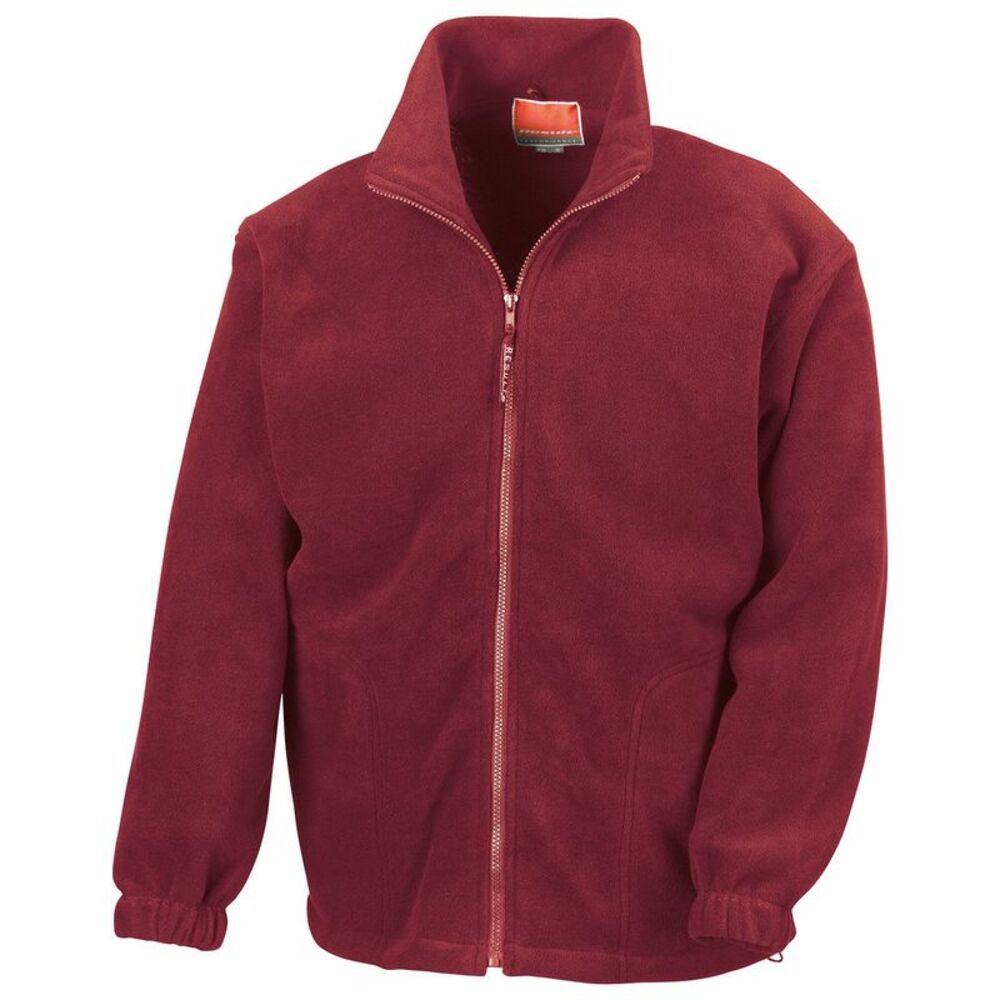 Result Mens Polartherm Fleece Jacket / Burgundy